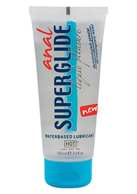 Hot Anal Superglide - Lubrykant analny na bazie wody, Bezzapachowy, 100 ml
