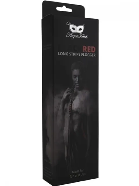 Флоггер Argus Fetish Black Red Long (черный-красный)