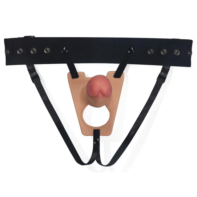 Страпон порожнистий Unisex Hollow Strap-On Rodeo G, 20,3 см (тілесний)