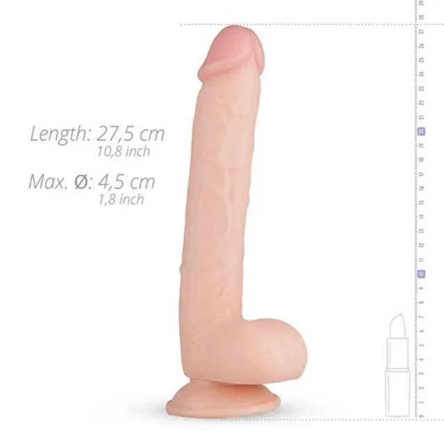 Фалоімітатор EasyToys Elvin Realistic, 27.5 см (тілесний)