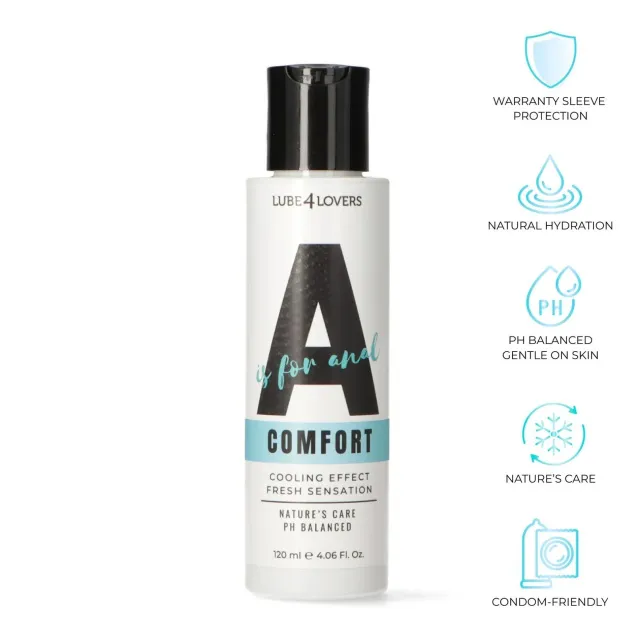 Lube4lovers A is for Comfort - Lubrykant analny, Bezzapachowy, 120 ml
