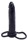 Насадка на пенис Fetish Fantasy Double Trouble, 15 см (черный)