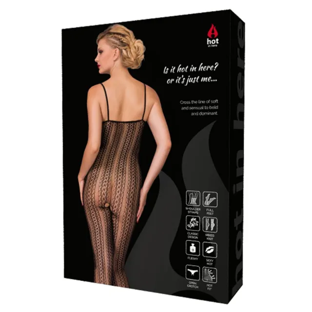 Бодистокинг Hot in Here Cross The Line, S/M/L (черный)