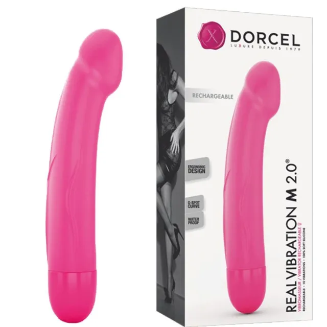 Вибратор для точки G Dorcel Real Vibration Magenta 2.0, 22 см (розовый)