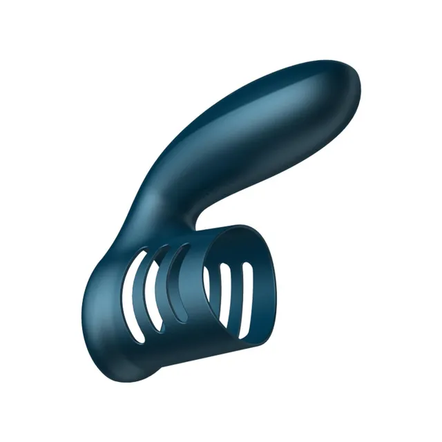 Насадка на пенис Foxshow Wibrator Silicone Ring, 11 см (синий)