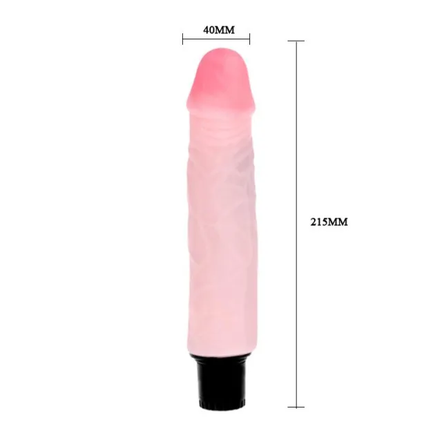 Вібратор Baile Realistic Cock Vibrator, 21,5 см (тілесний)