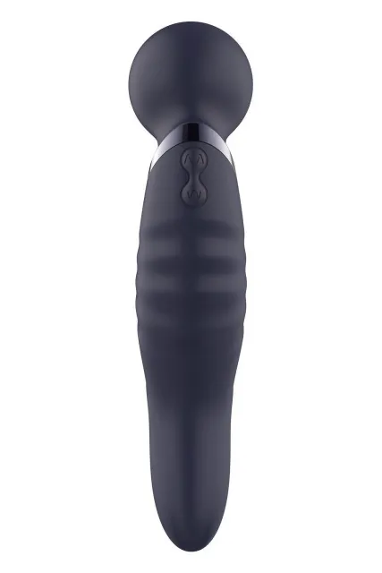 Вібромасажер Glam Dual Wand Vibe, 21.5 см (синій)
