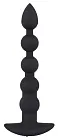 Анальний ланцюжок з вібрацією Black Velvets Rechargeable Beads, 21 см (чорний)
