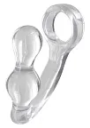 TOYJOY Power Plug & Penisring - Korek analny z pierścieniem erekcyjnym, Przezroczysty, 11, 5 cm