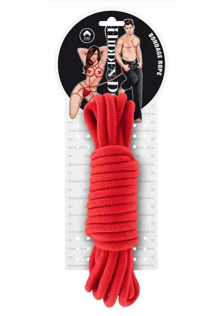 Мотузка Hidden Desire Bondage Rope, 5 м (червоний)