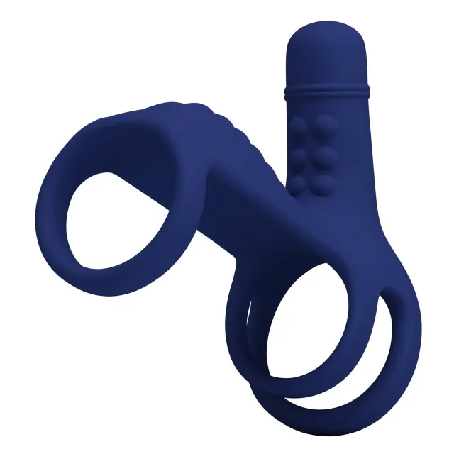 Насадка для пеніса Pretty Love Powerful ring, 11,5 см (синій)