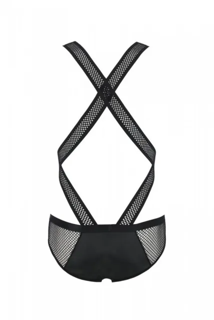 Сексуальный боди на бретельках Passion 045 BODY VICTOR, XXL/XXXL (черный)