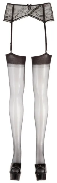 Чулки Cottelli Legwear с декоративным швом, 6 (черные)