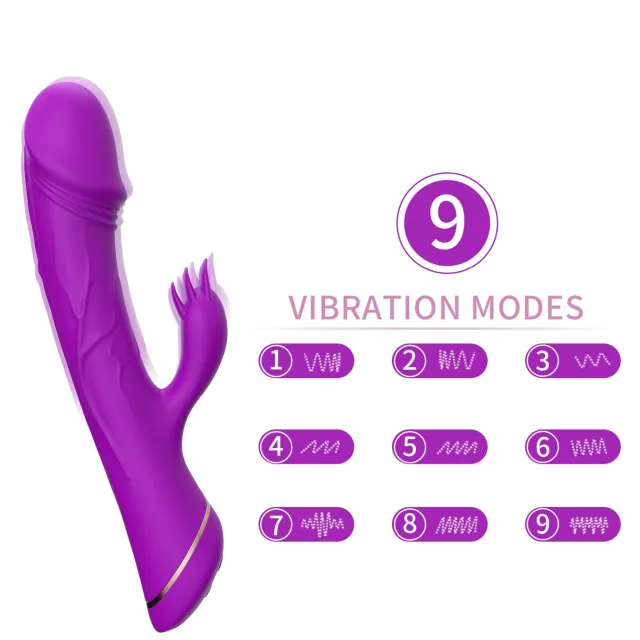 Вибратор-кролик B - Series Joy Rubberco, 20.5 см (фиолетовый)