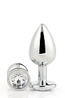 Dream Toys Gleaming Love Silver Plug Medium - Korek analny, Srebro, 8, 3 cm