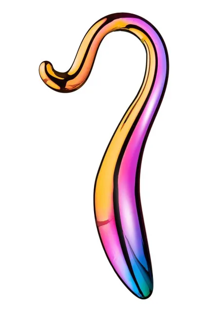 Фаллоимитатор Glamour Glass Elegant Curved, 18 см (мульти)