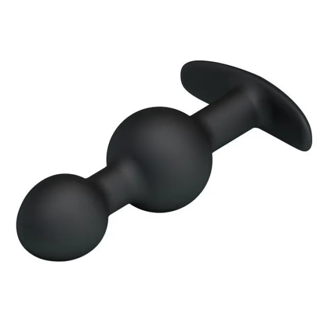 Анальна пробка Pretty Love silicone Anal balls, 10,4 см (черный)