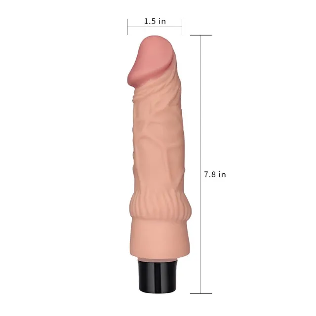 Реалістичний вібратор LoveToy Real Softee, 19,3 см (тілесний)