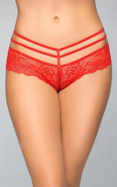Трусики SoftLine Tongs 2476, S/M (червоний)