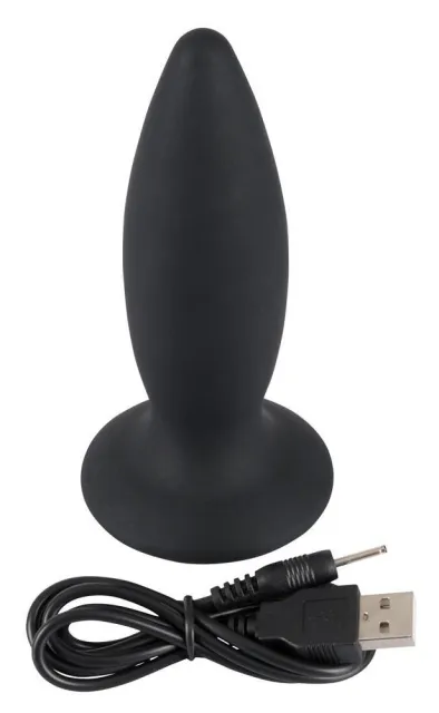 Анальна пробка Black Velvets Rechargeable Plug M, 12,5 см (черный)