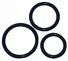 You2Toys Cock Ring Set - Zestaw pierścieni erekcyjnych, Czarny, 5 cm