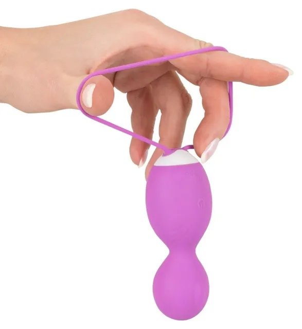 Sweet Smile Remote Controlled Rotating Love Balls - Kulki gejszy, Fioletowy, 16 cm