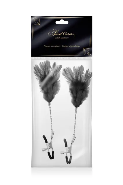 Затискачі для сосків Sweet Caress Set 2 Black Breast Clamps (чорний)