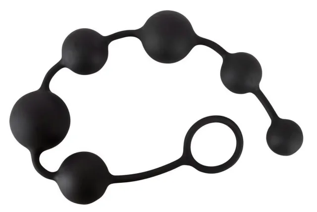 Анальные бусы Black Velvets Anal Beads, 40 cm (черный)