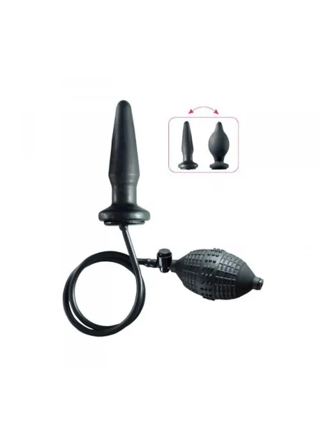 Надувная анальная пробка Toyz4lovers Plug-Inflatable Anal Plug S, 12,3 см (черный)