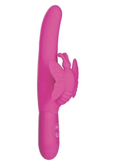 CalExotics 10-Function Fluttering Butterfly - Wibrator, Różowy, 21, 5 cm