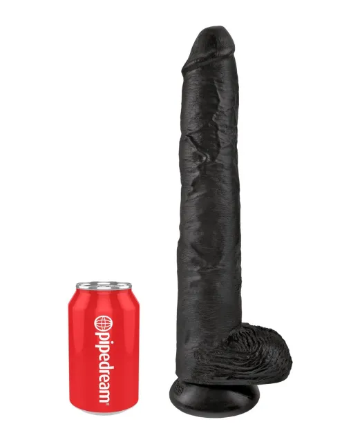 Фаллоимитатор King Cock 14" With Balls, 37 см (черный)