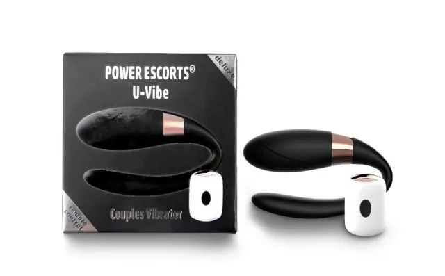 Вибратор для пар Power Escorts U-Vibe, 10 см (черный)