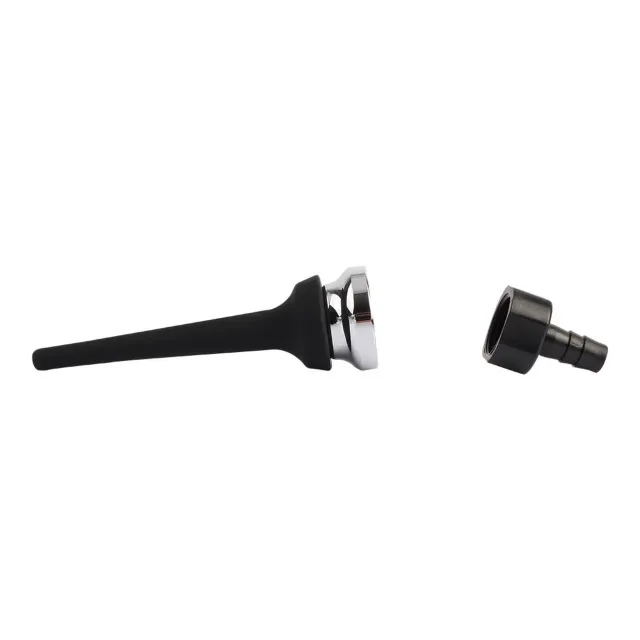 Black Mont Tapered Enema Attachment - Prysznik analny, Czarny, 11.2 cm