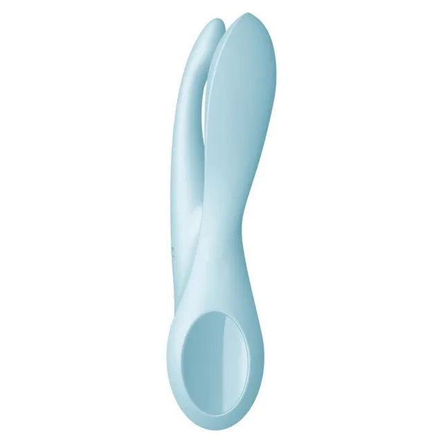 Багатофункціональний вібратор Satisfyer Threesome 1, 14 см (блакитний)
