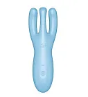 Вибратор для клитора Satisfyer Threesome 4, 14 см (голубой)