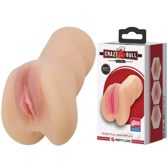 Crazy Bull Caroline - Masturbator, W kolorze cielistym, 16 cm