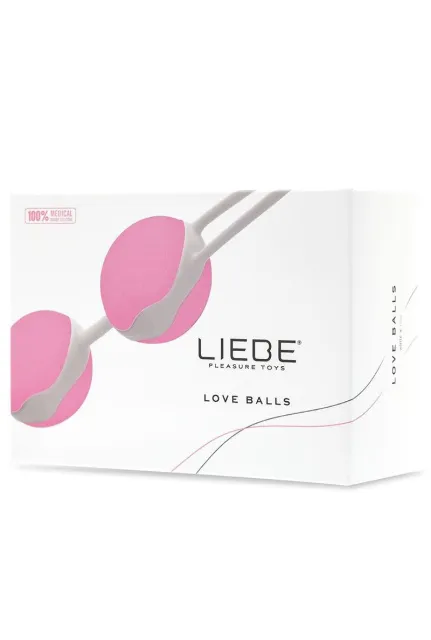 Вагінальні кульки Liebe Pleasure Toys Love Balls, 18 см (рожевий)