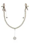 Затискачі для сосків з кулоном Fetish Fantasy Crystal Nipple Clamps (сріблястий)
