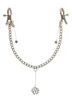 Затискачі для сосків з кулоном Fetish Fantasy Crystal Nipple Clamps (сріблястий)