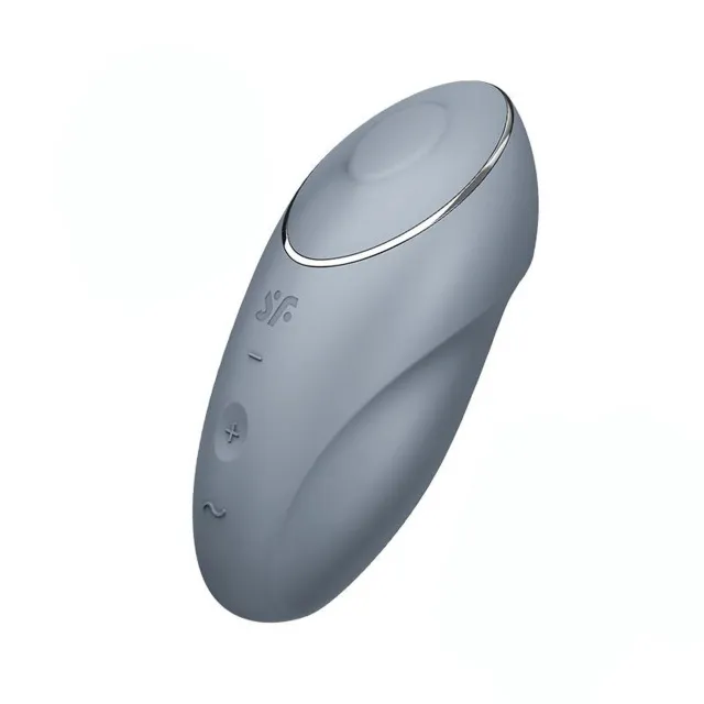Вібратор для клітора Satisfyer Tap & Climax 1, 11 см (сірий)