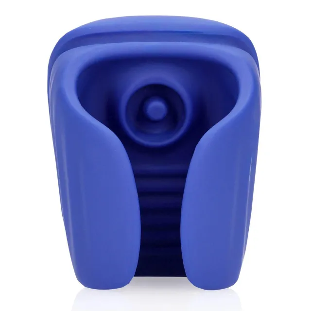 Мастурбатор з вібрацією Loveline Vibrating And Pulse Wave Stroker (синій)