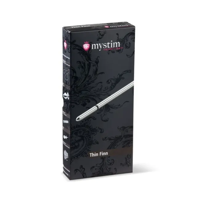 Уретральный стимулятор Mystim Thin Finn, 25 см (серебристый)