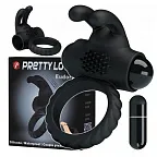 Ерекційне кільце Pretty Love Eudora Penis Ring, 2,4 см (чорний)