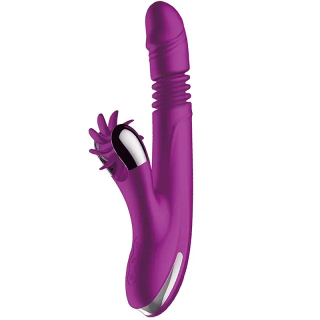 Action No.Four Down Double Function 2.0 - Wibrator, Fioletowy, 24 cm