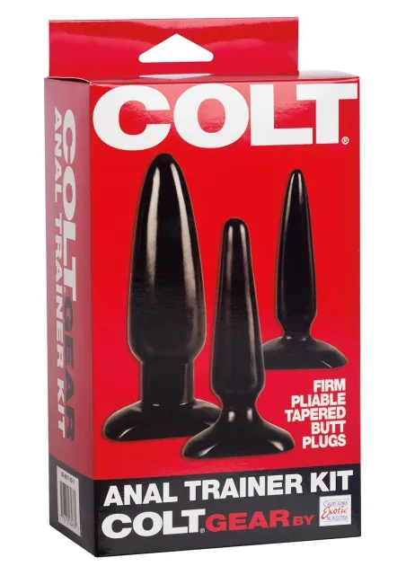 Набір анальних пробок Colt Anal Trainer Kit, 3 шт (чорний)