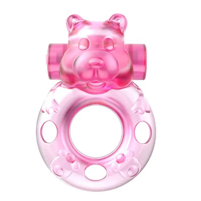 BAILE Bear Cock Ring - Pierścień erekcyjny, Różowy, 5.3 cm