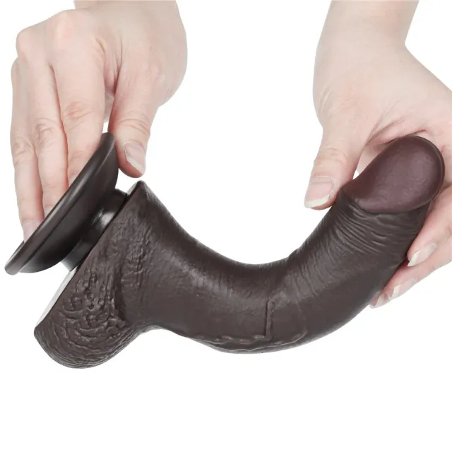 Фаллоимитатор Sliding-Skin Dual Layer Dong 7.5'', 19.5 см (черный)
