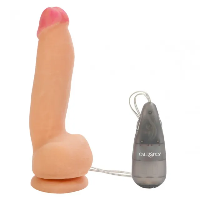 CalExotics Max Vibrating Cock & Balls -, W kolorze cielistym, 18 cm