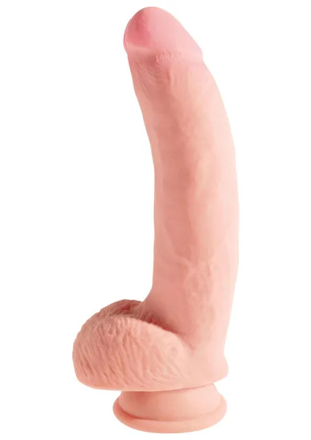 King Cock Plus Triple Density With Balls 10 Inch -, W kolorze cielistym, 25 cm