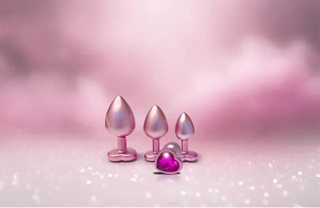 Анальная пробка Gleaming Love Pearl Pink Plug M, 8.3 см (розовый)